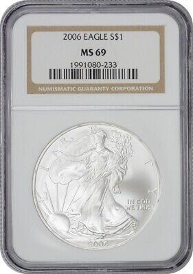 2006 $1 American Silver Eagle MS69 NGC