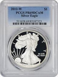 2012-W $1 American Silver Eagle PR69DCAM PCGS