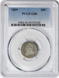 1809 Bust Silver Dime G06 PCGS