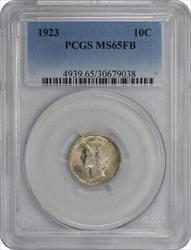 1923-P Mercury Silver Dime MS65FB PCGS