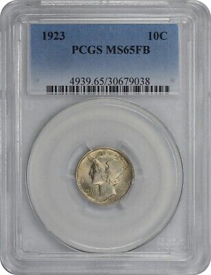 1923 Mercury Silver Dime MS65FB PCGS