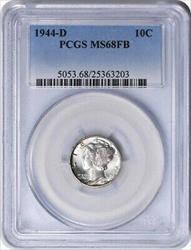 1944-D Mercury Silver Dime MS68FB PCGS