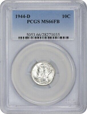 1944-D Mercury Silver Dime MS66FB PCGS