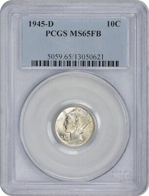 1945-D Mercury Silver Dime MS65FB PCGS