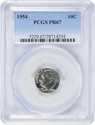1954 Roosevelt Silver Dime PR67 PCGS