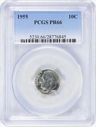 1955 Roosevelt Silver Dime PR66 PCGS