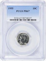 1955 Roosevelt Silver Dime PR67 PCGS