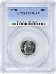 1960 Roosevelt Silver Dime PR67CAM PCGS