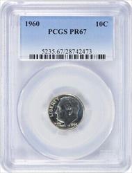 1960 Roosevelt Silver Dime PR67 PCGS