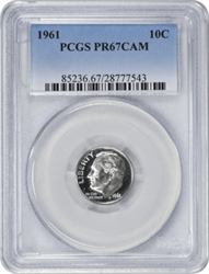 1961 Roosevelt Silver Dime PR67CAM PCGS