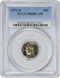 1971-S Roosevelt Dime PR68CAM PCGS