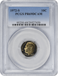 1972-S Roosevelt Dime PR69DCAM PCGS