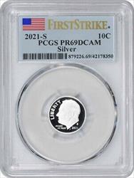 2021-S Roosevelt Silver Dime PR69DCAM First Strike PCGS