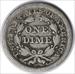1856 Liberty Seated Silver Dime Large Date VF Uncertified #941