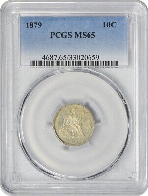 1879 Liberty Seated Silver Dime MS65 PCGS