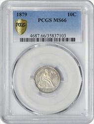 1879 Liberty Seated Silver Dime MS66 PCGS