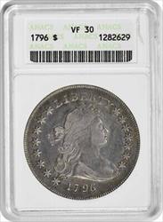 1796 Bust Silver Dollar Small Letters VF30 ANACS