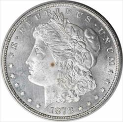 1878 Morgan Silver Dollar 7/8TF MS63 Uncertified #314
