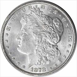 1878 Morgan Silver Dollar 7TF Reverse of 1878 MS63 Uncertified #145
