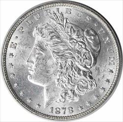 1878 Morgan Silver Dollar 7TF Reverse of 1878 MS63 Uncertified #147