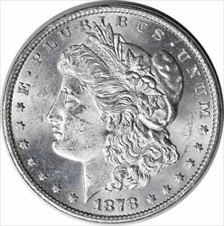 1878 Morgan Silver Dollar 7TF Reverse of 1879 MS63 Uncertified #154