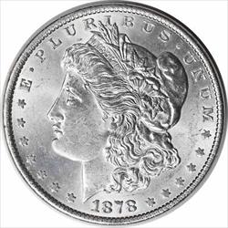 1878 Morgan Silver Dollar 7TF Reverse of 1879 MS63 Uncertified #156