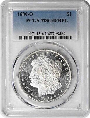 1880-O Morgan Silver Dollar MS63DMPL PCGS