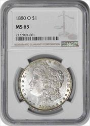 1880-O Morgan Silver Dollar MS63 NGC