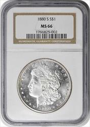 1880-S Morgan Silver Dollar MS66 NGC