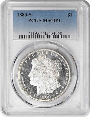 1880-S Morgan Silver Dollar MS64PL PCGS