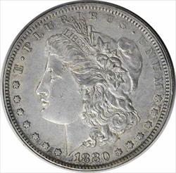 1880 VAM 39A Morgan Silver Dollar Partial E Rev EF Uncertified #221