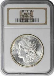 1881-S Morgan Silver Dollar MS65 NGC