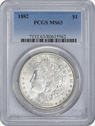 1882 Morgan Silver Dollar MS63 PCGS