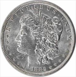 1882-O/S VAM 3 Morgan Silver Dollar MS60 Uncertified #206