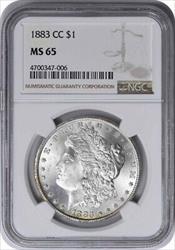 1883-CC Morgan Silver Dollar MS65 NGC