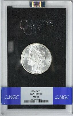 1884-CC Morgan Silver Dollar MS65 NGC GSA Holder