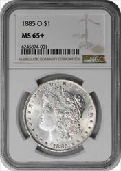 1885-O Morgan Silver Dollar MS65+ NGC