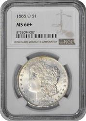 1885-O Morgan Silver Dollar MS66+ NGC