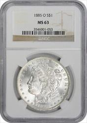 1885-O Morgan Silver Dollar MS63 NGC