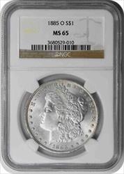 1885-O Morgan Silver Dollar MS65 NGC