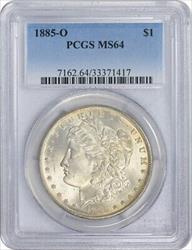 1885-O Morgan Silver Dollar MS64 PCGS