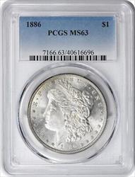 1886 Morgan Silver Dollar MS63 PCGS