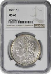 1887 Morgan Silver Dollar MS63 NGC
