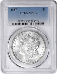 1887 Morgan Silver Dollar MS63 PCGS
