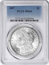 1887 Morgan Silver Dollar MS64 PCGS