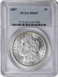 1887 Morgan Silver Dollar MS65 PCGS