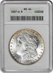 1887-O Morgan Silver Dollar MS64 ANACS