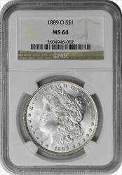 1889-O Morgan Silver Dollar MS64 NGC