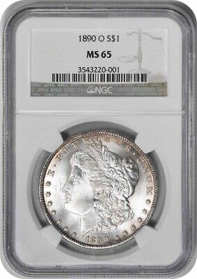 1890-O Morgan Silver Dollar MS65 NGC