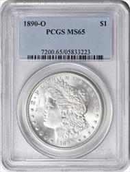 1890-O Morgan Silver Dollar MS65 PCGS
